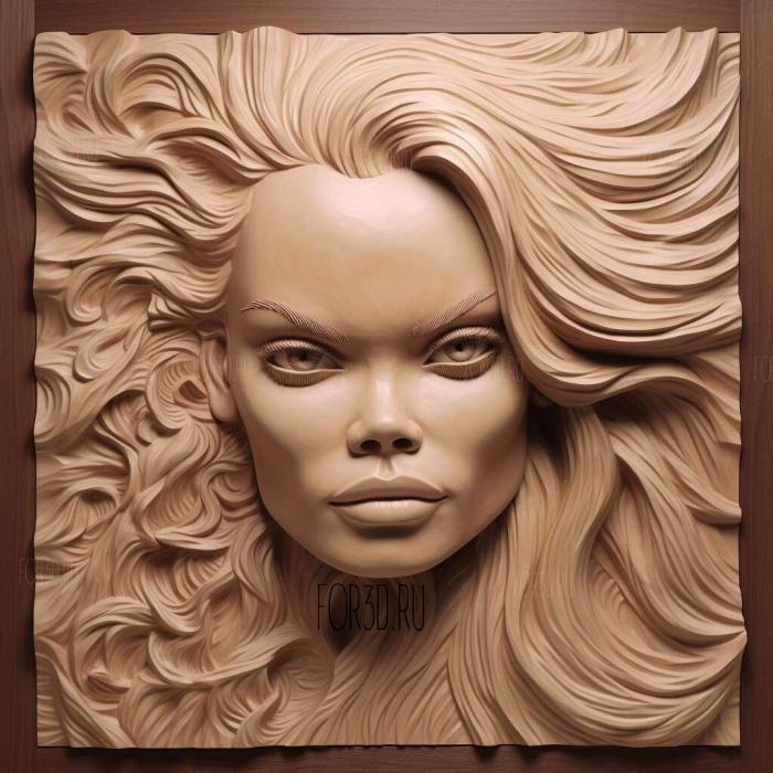 pamela anderson 4 stl model for CNC